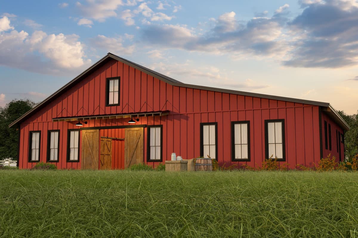 Plan 264080KMD: 2-Bed  Barn-Style Country Cottage House Plan with Dog Trot - 2017 Sq Ft - Image #5 - Barndominium, Cottage, Country, Rustic, Traditional