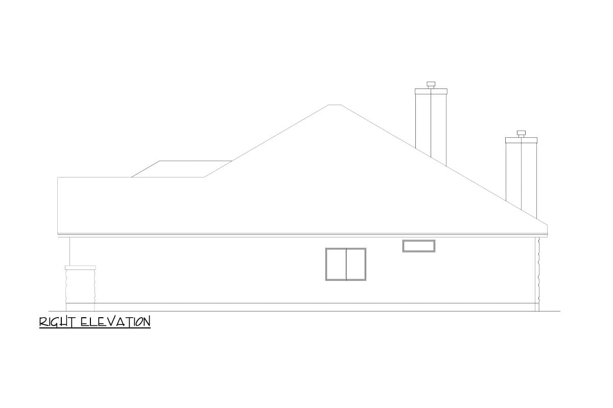Plan 264097KMD: 3 Bed One-Floor House Plan with Covered Patio with Fireplace - 2469 Sq Ft - Image #8 - European, Southwest, Transitional