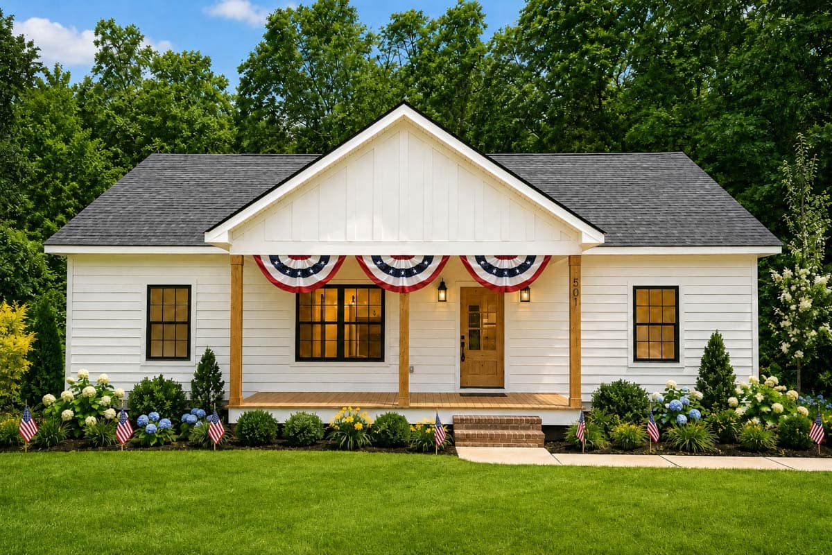 Plan image - 25039DH:3-Bedroom Country Style House Plan with Large Open Floor Plan - 1334 Sq Ft