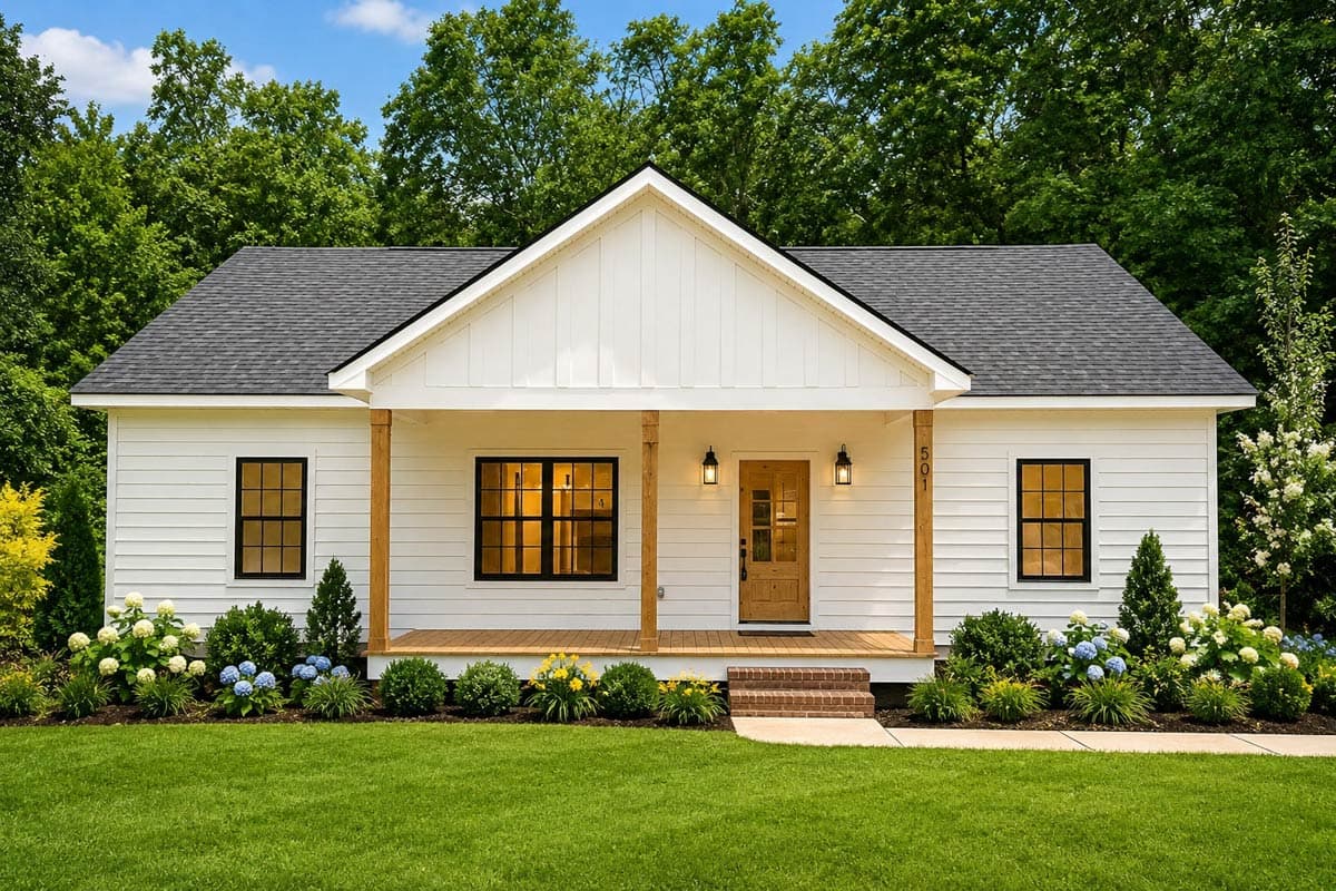 Plan 25039DH: 3-Bedroom Country Style House Plan with Large Open Floor Plan - 1334 Sq Ft - Image #2 - Cottage, Country, Southern
