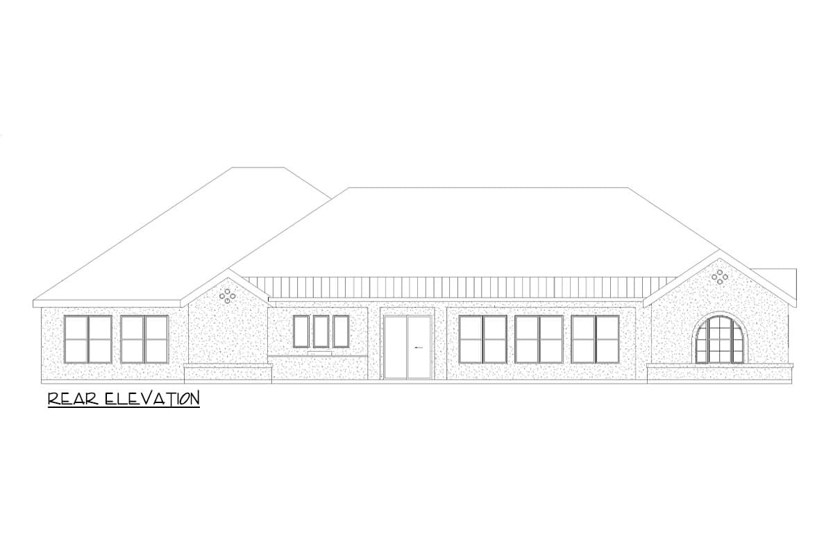 Plan 36699TX: Spanish Influenced House Plan with Courtyard, Game and Fitness Rooms - 3936 Sq Ft - Image #11 - European, Southwest, Spanish, Transitional