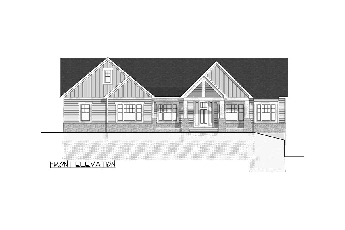 Plan 911038JVD: One-Story House Plan with 3-Car Garage - 2283 Sq Ft - Image #11 - Ranch, Traditional
