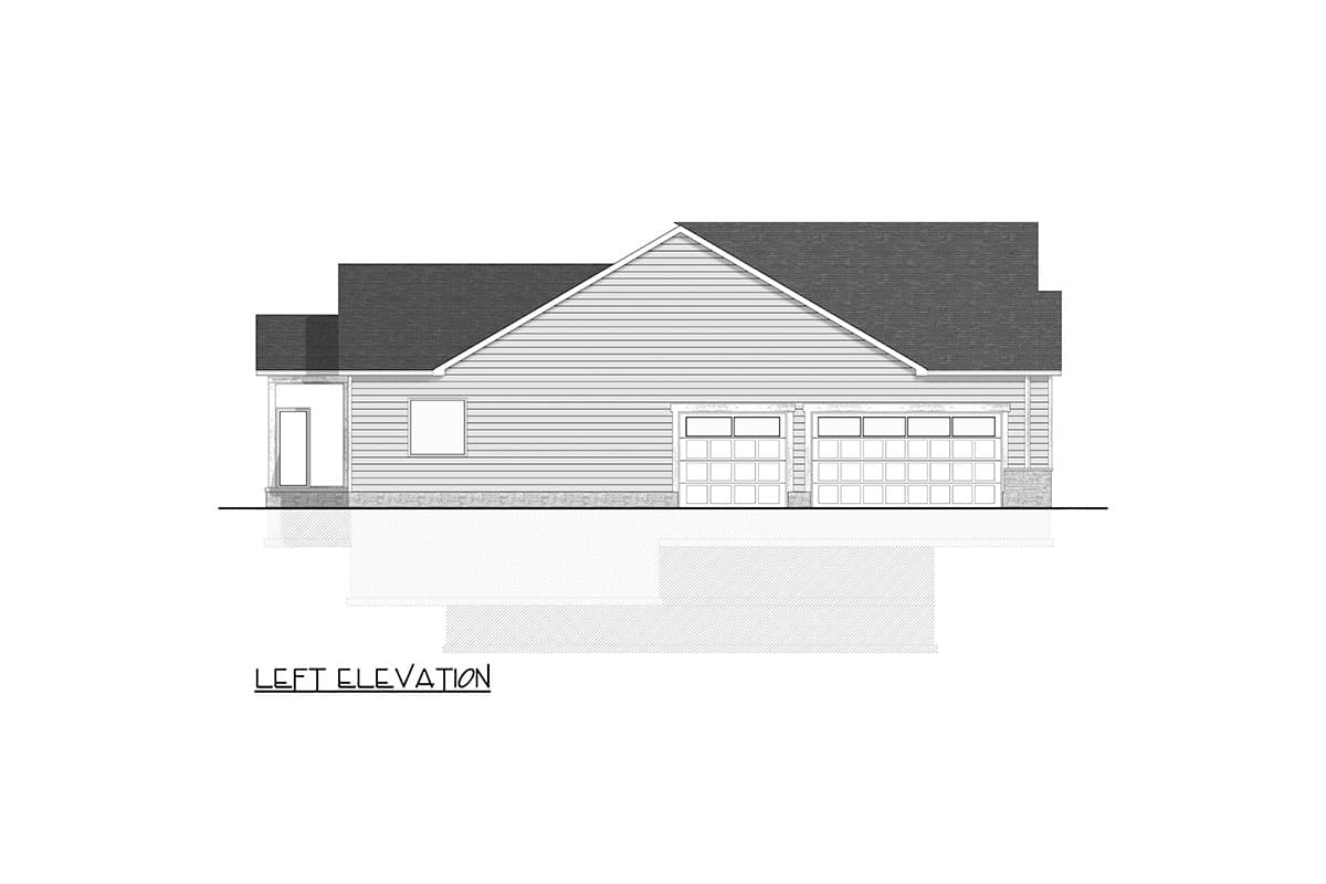 Plan 911038JVD: One-Story House Plan with 3-Car Garage - 2283 Sq Ft - Image #12 - Ranch, Traditional