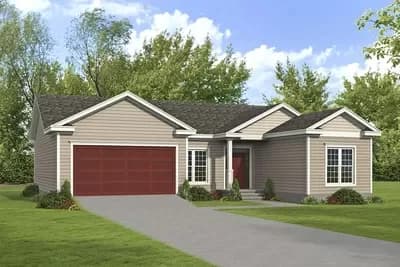 3 Bed Ranch House Plan with Flex Room - 1401 Sq Ft