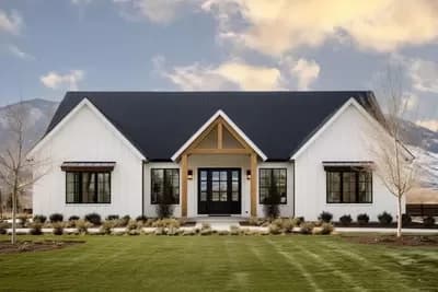 2200 Square Foot New American House Plan with Flex Room