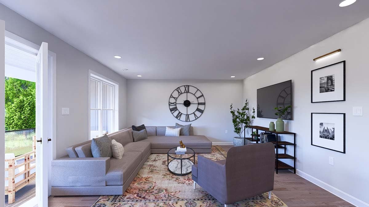 Plan 61494UT: Twin RV-Friendly Garage with 1-Bed Apartment Above - Image #9 - Contemporary, Traditional