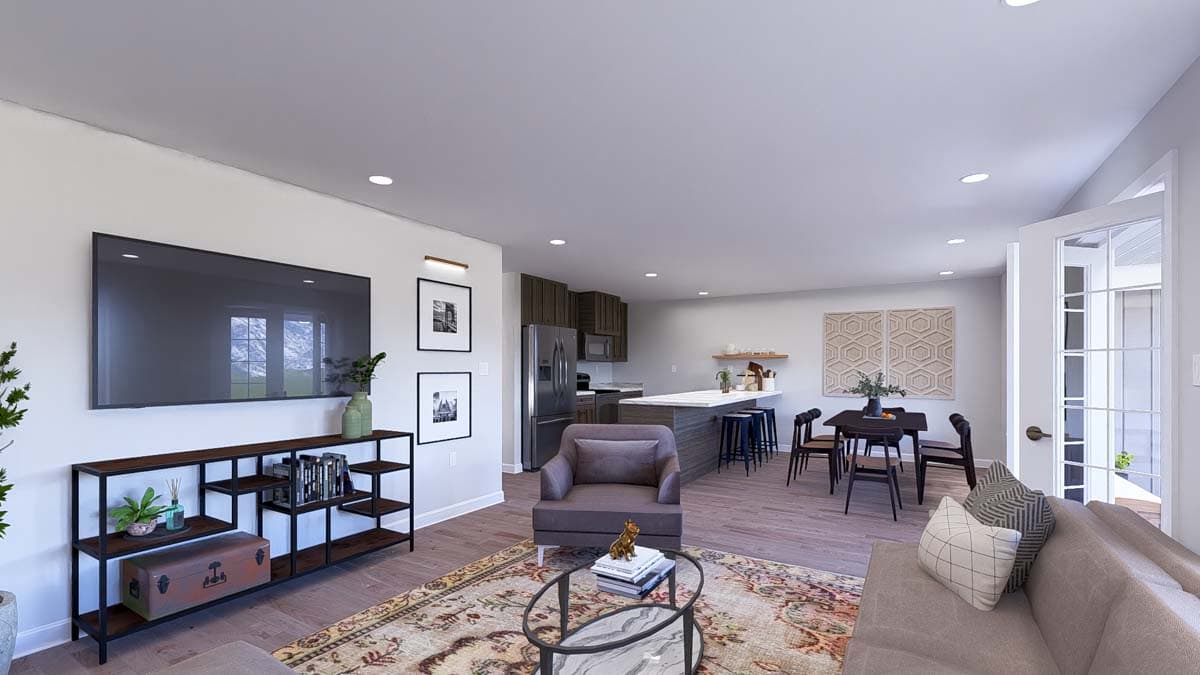 Plan 61494UT: Twin RV-Friendly Garage with 1-Bed Apartment Above - Image #10 - Contemporary, Traditional