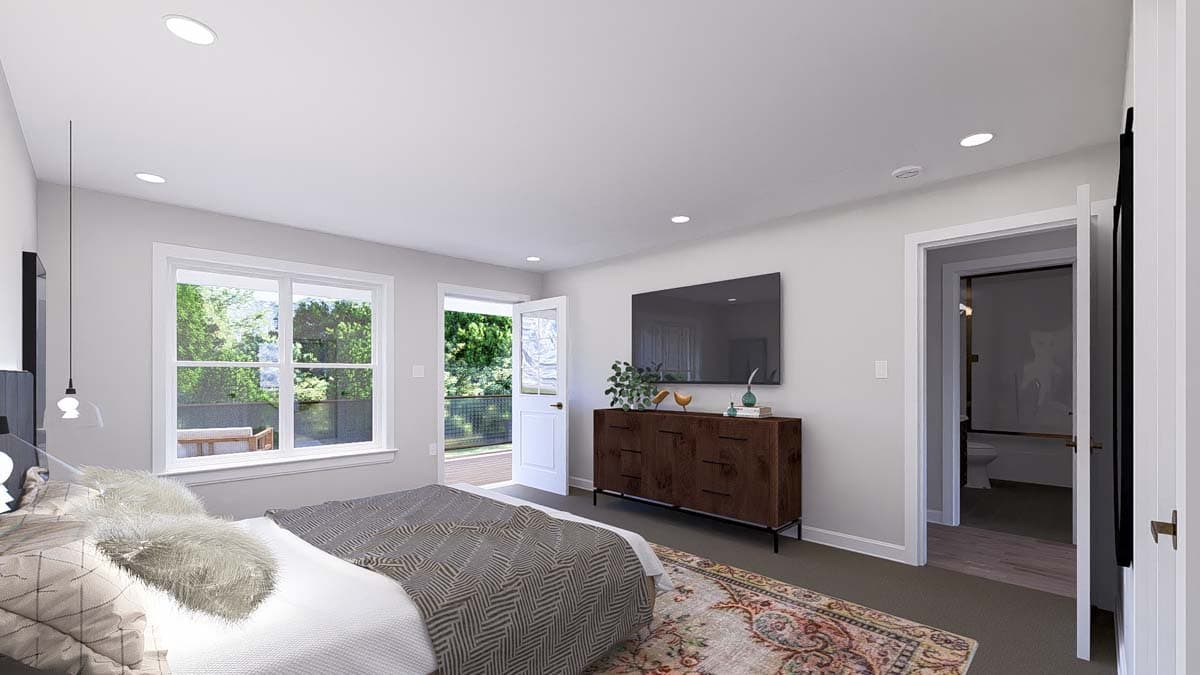 Plan 61494UT: Twin RV-Friendly Garage with 1-Bed Apartment Above - Image #12 - Contemporary, Traditional