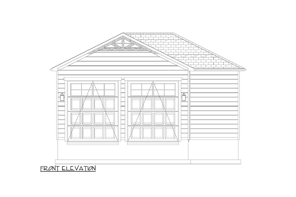 Plan 61495UT: Garage Workshop with Two 10 x 12 Bays - 1066 Sq Ft - Image #16 - Traditional