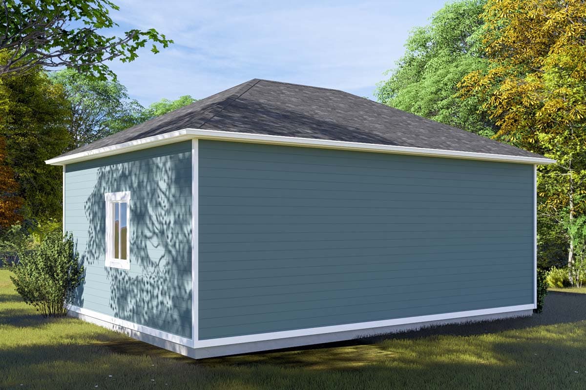 Plan 61495UT: Garage Workshop with Two 10 x 12 Bays - 1066 Sq Ft - Image #8 - Traditional