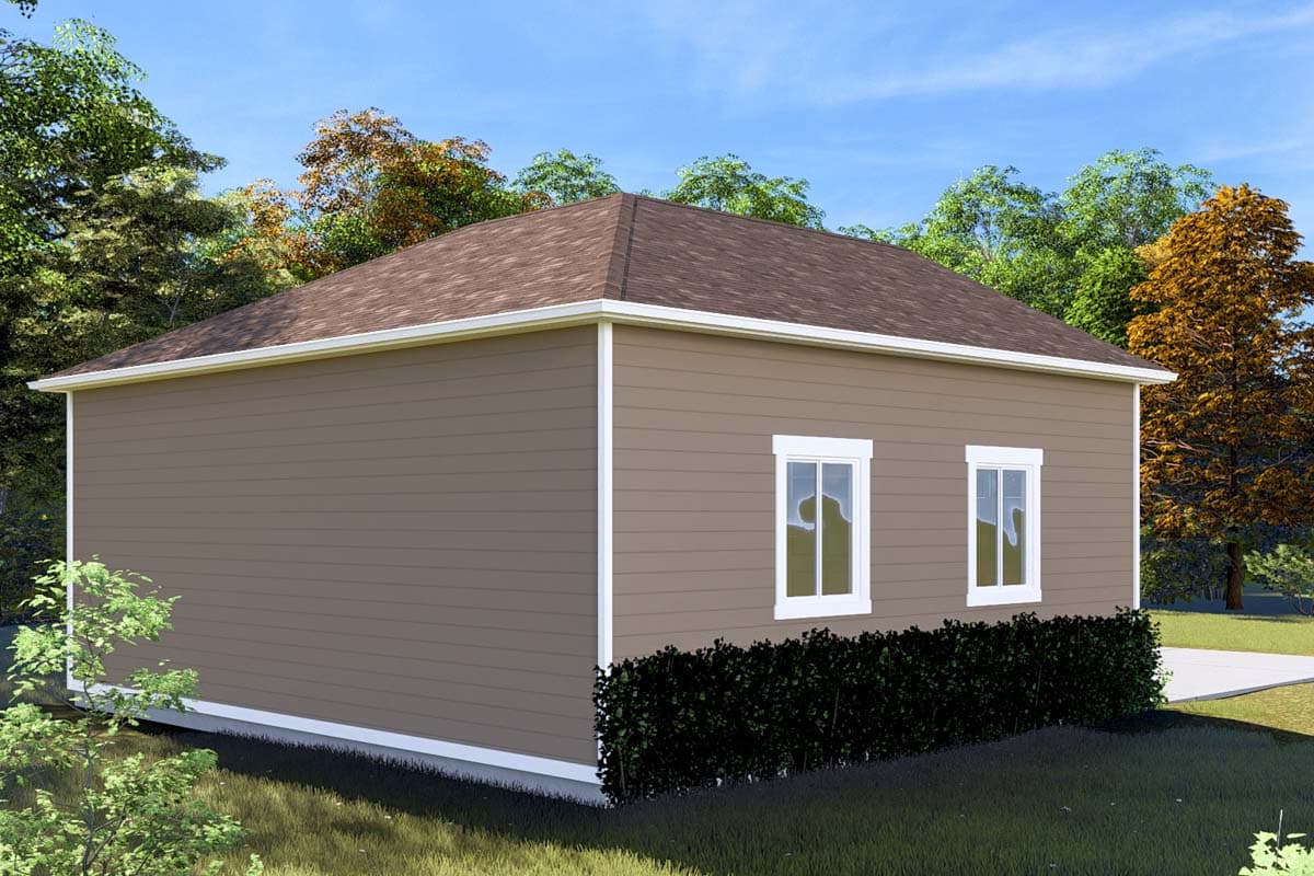 Plan 61495UT: Garage Workshop with Two 10 x 12 Bays - 1066 Sq Ft - Image #14 - Traditional