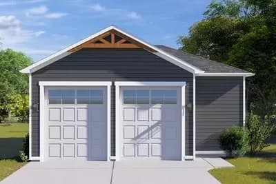 Garage Workshop with Two 10 x 12 Bays - 1066 Sq Ft