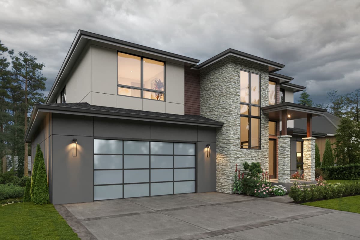 Plan 666261RAF: Modern House Plan with Front-Entry and Rear Drive-Under Garages - 6014 Sq Ft - Image #4 - Modern, Northwest