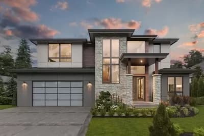 Modern House Plan with Front-Entry and Rear Drive-Under Garages - 6014 Sq Ft