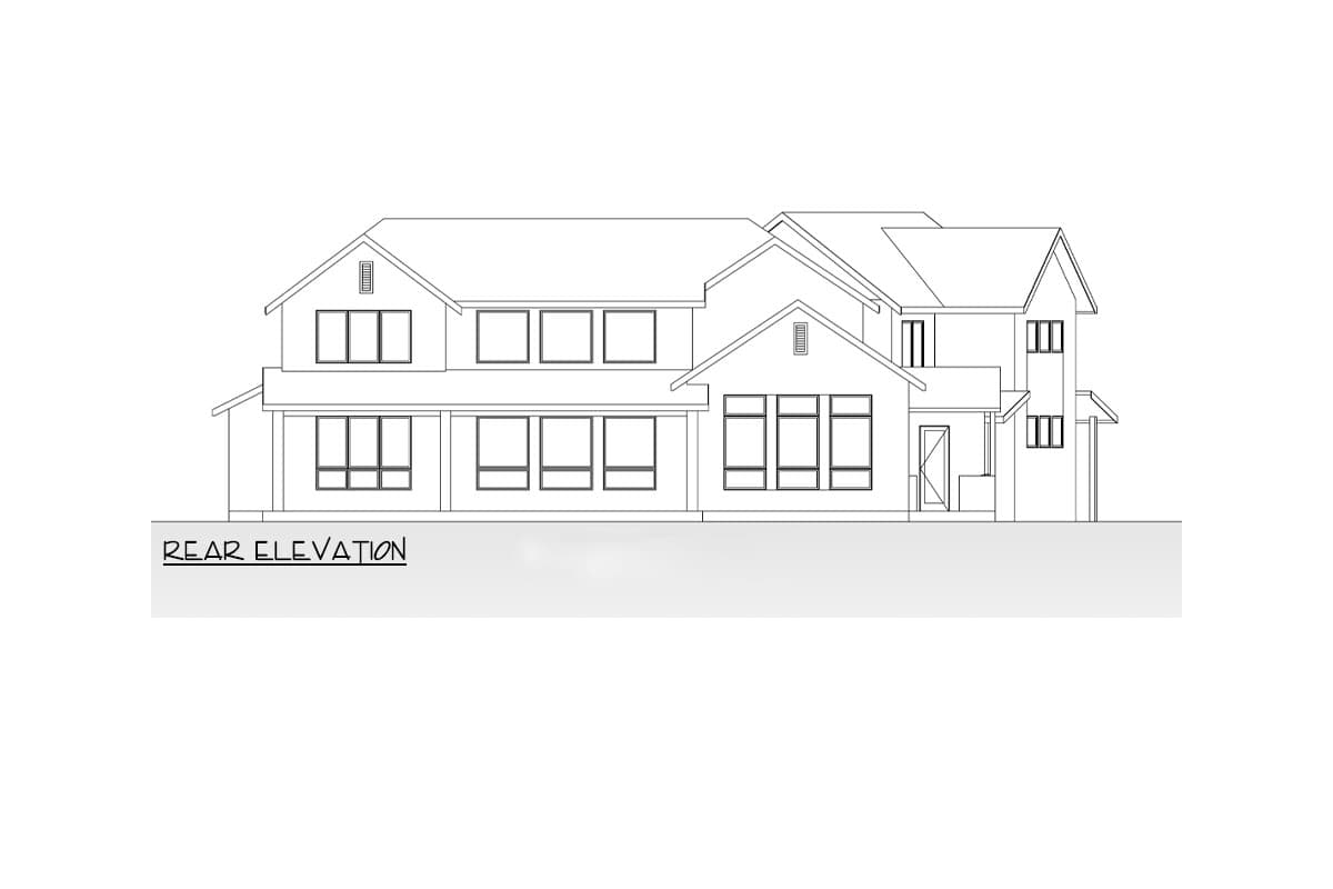 Plan 666262RAF: 2-Story Contemporary Home Plan with Angled Garage - 6407 sq Ft - Image #7 - Contemporary, Modern