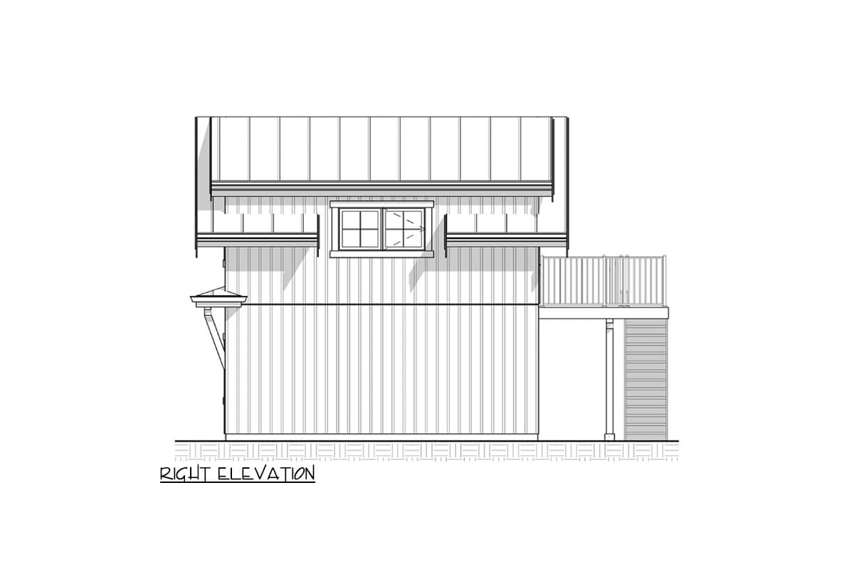 Plan 330017WLE: 2-Story Garage with Vaulted Upstairs Flex Room and Deck - 432 Sq Ft - Image #7 - Craftsman, New American, Traditional
