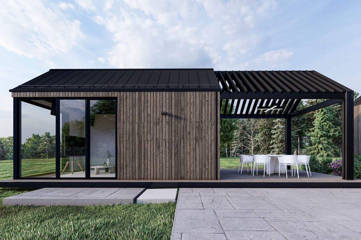 Plan 311054RMZ: One-Story House Plan with Pool House and Optional Wine Cellar - 2765 Sq Ft - Image #7 - Contemporary, Mid Century Modern, Modern, New American, Scandinavian