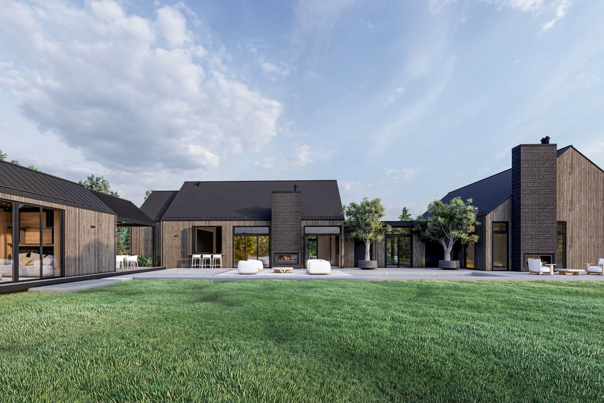 Plan 311054RMZ: One-Story House Plan with Pool House and Optional Wine Cellar - 2765 Sq Ft - Image #6 - Contemporary, Mid Century Modern, Modern, New American, Scandinavian