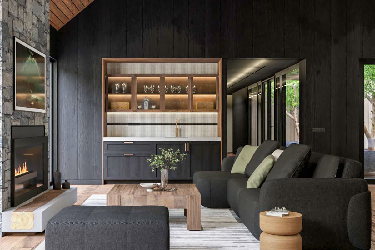 Plan 311054RMZ: One-Story House Plan with Pool House and Optional Wine Cellar - 2765 Sq Ft - Image #9 - Contemporary, Mid Century Modern, Modern, New American, Scandinavian