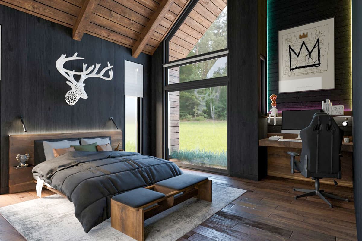 Plan 311054RMZ: One-Story House Plan with Pool House and Optional Wine Cellar - 2765 Sq Ft - Image #15 - Contemporary, Mid Century Modern, Modern, New American, Scandinavian