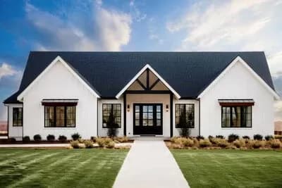 Expanded New American House Plan with Flex Room - 2300 Sq Ft