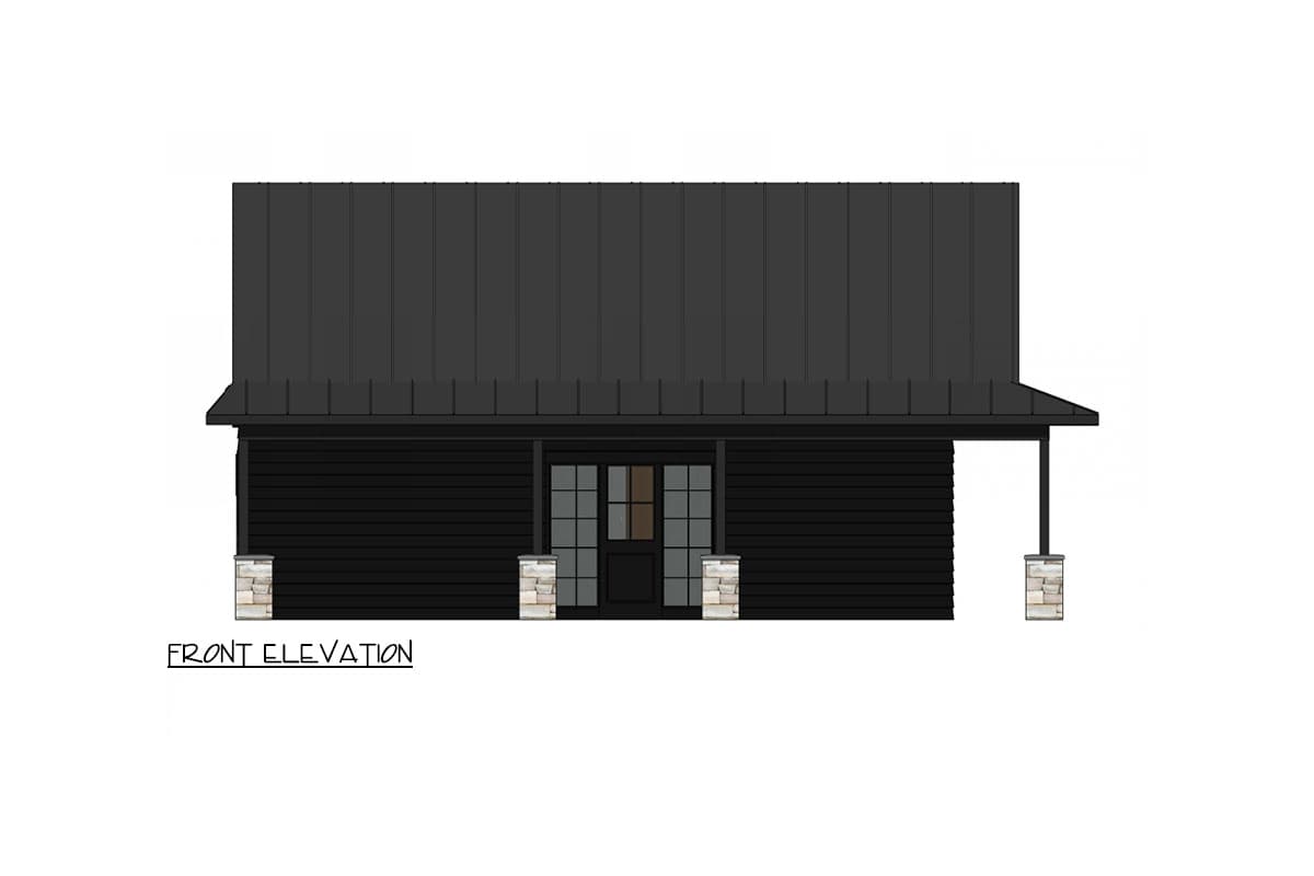 Plan 420136WNT: 2 Bed Country Cottage with 2-Sided Wrap Around Porch ...