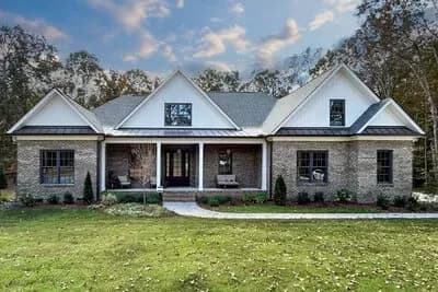 One-Story Modern Farmhouse Plan with Bonus Above 2-Car Garage - 2471 Sq Ft