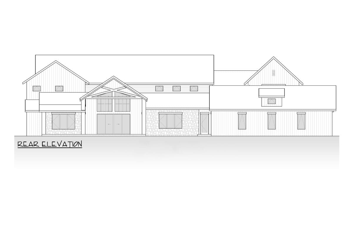 Plan 666265RAF: 7-Bed Luxury Home Plan with 7-Car Garage - 6329 Sq Ft - Image #6 - New American, Transitional