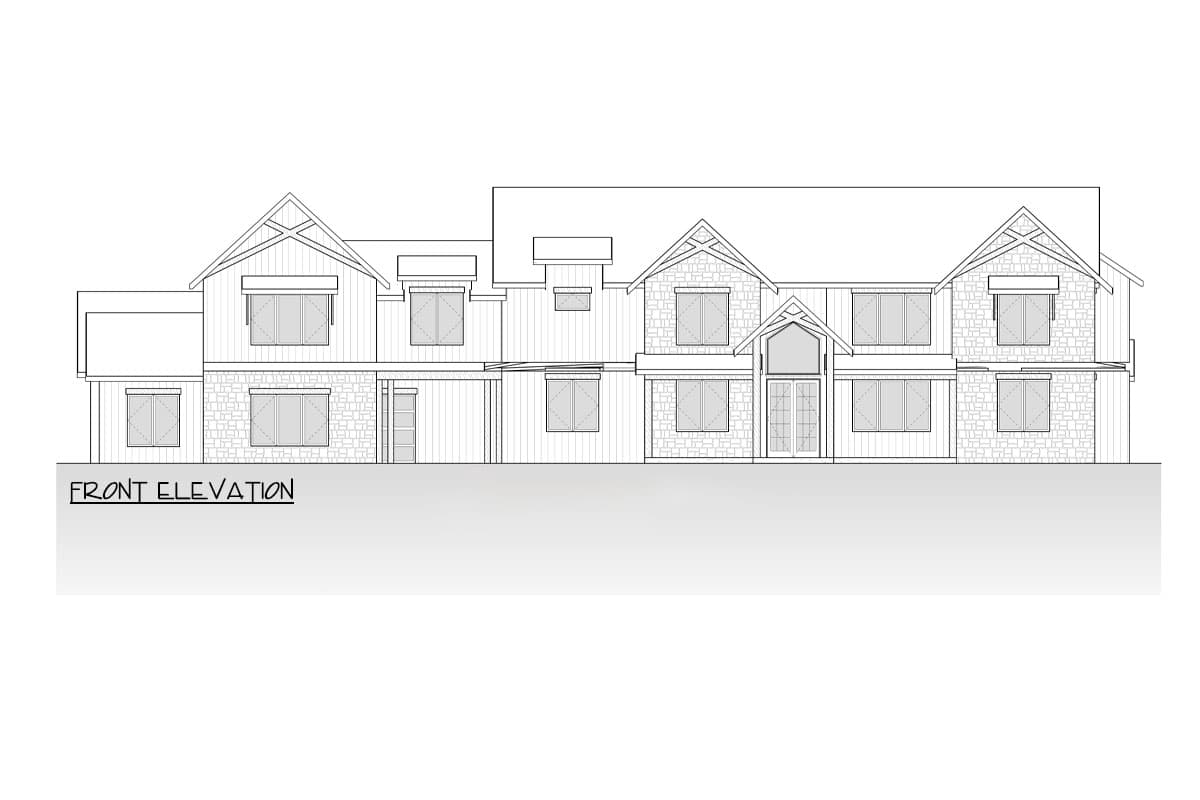 Plan 666265RAF: 7-Bed Luxury Home Plan with 7-Car Garage - 6329 Sq Ft - Image #4 - New American, Transitional