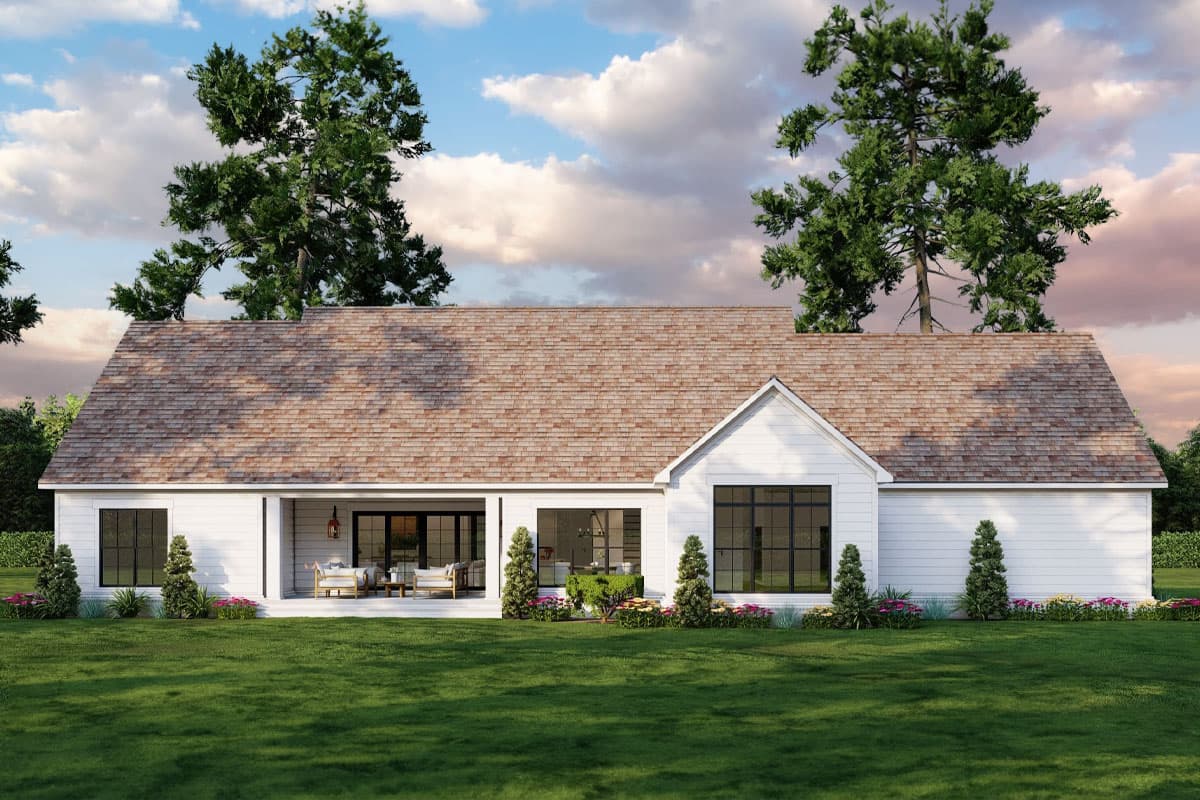 Plan 70880MK: Modern Farmhouse with Split Bed Layout and a Home Office - 1967 Sq Ft - Image #14 - Country, Modern Farmhouse, New American, Southern, Traditional