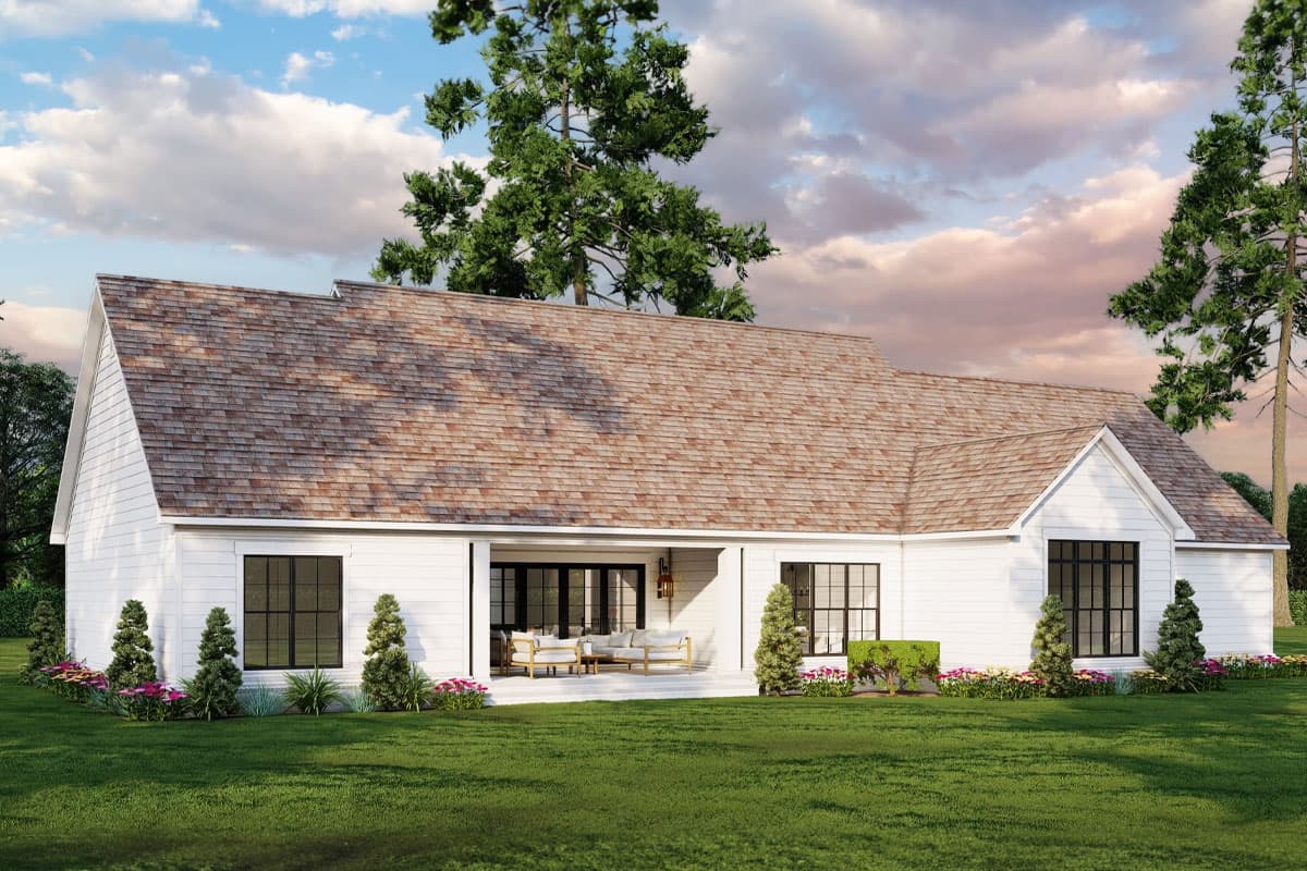 Plan 70880MK: Modern Farmhouse with Split Bed Layout and a Home Office - 1967 Sq Ft - Image #16 - Country, Modern Farmhouse, New American, Southern, Traditional
