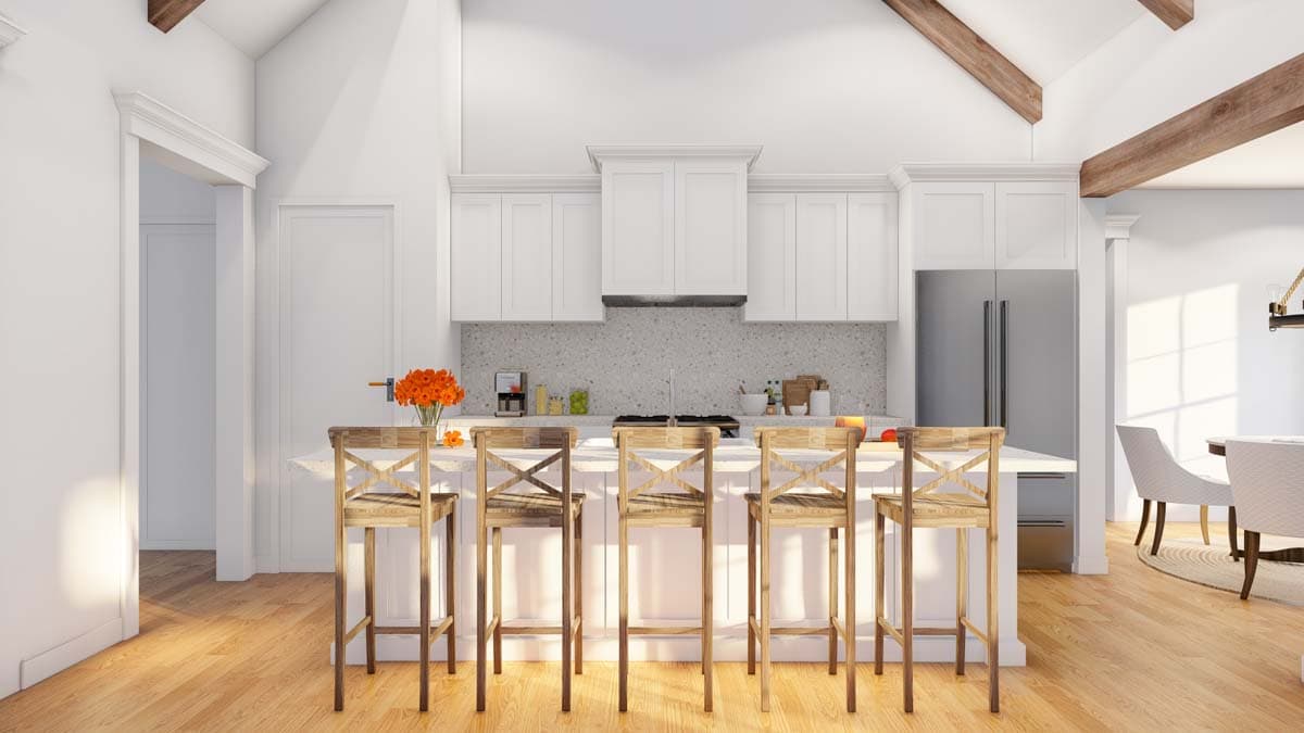 Plan 70880MK: Modern Farmhouse with Split Bed Layout and a Home Office - 1967 Sq Ft - Image #7 - Country, Modern Farmhouse, New American, Southern, Traditional