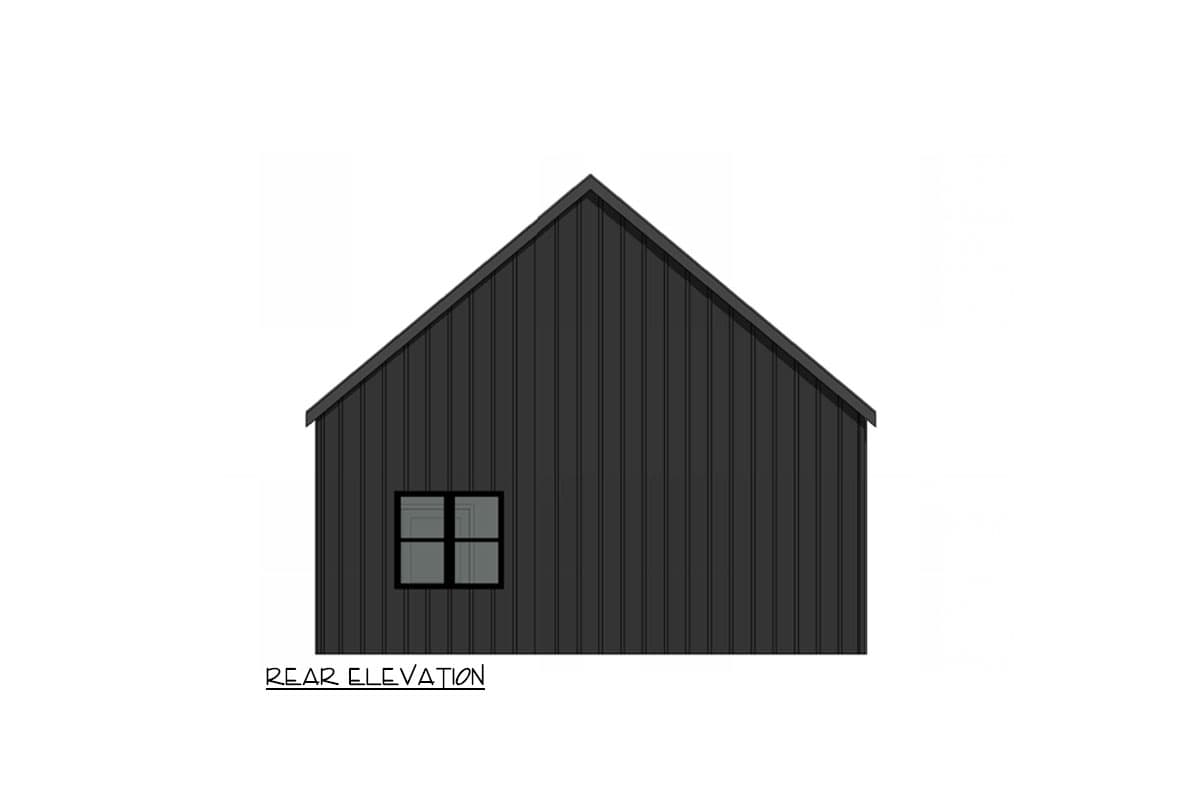 Plan 420138WNT: 2-Bed Country Cabin Home Plan with Vaulted Great Room - 825 Sq Ft - Image #4 - Cabin, Cottage, Country, New American, Vacation