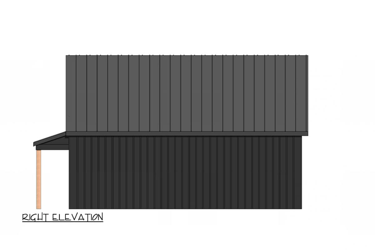 Plan 420138WNT: 2-Bed Country Cabin Home Plan with Vaulted Great Room - 825 Sq Ft - Image #5 - Cabin, Cottage, Country, New American, Vacation