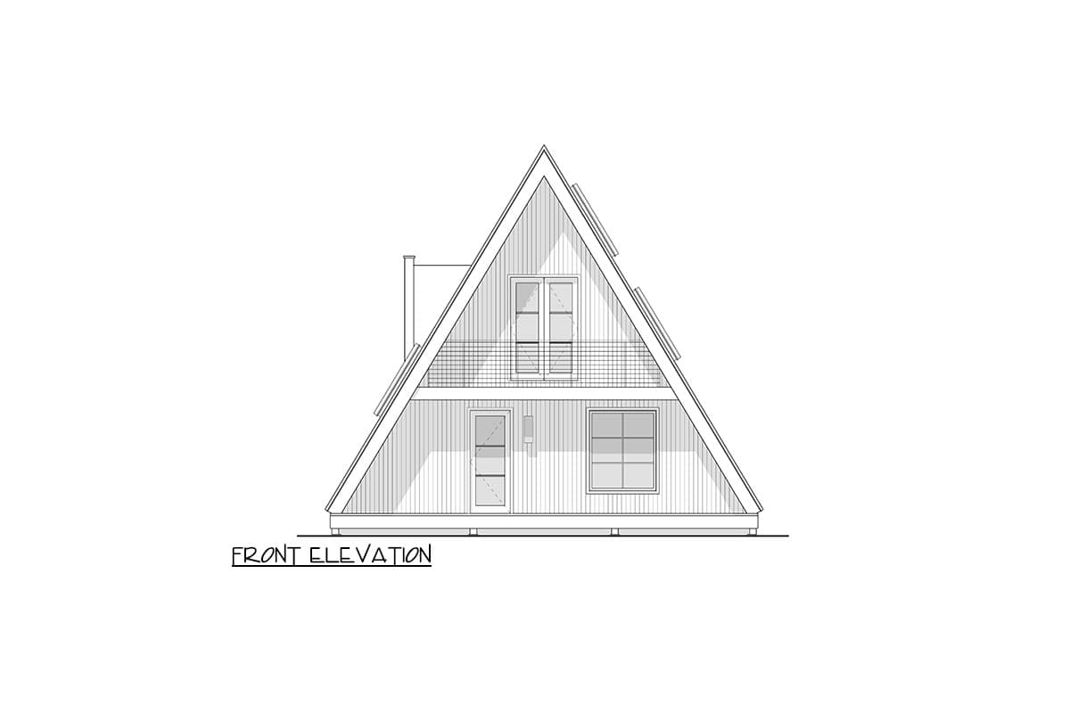 Plan 270094AF: 2-Bed Modern A-Frame House Plan with Two Story Great Room - 1388 Sq Ft - Image #5 - A-Frame, Cabin, Contemporary, Mountain, Rustic