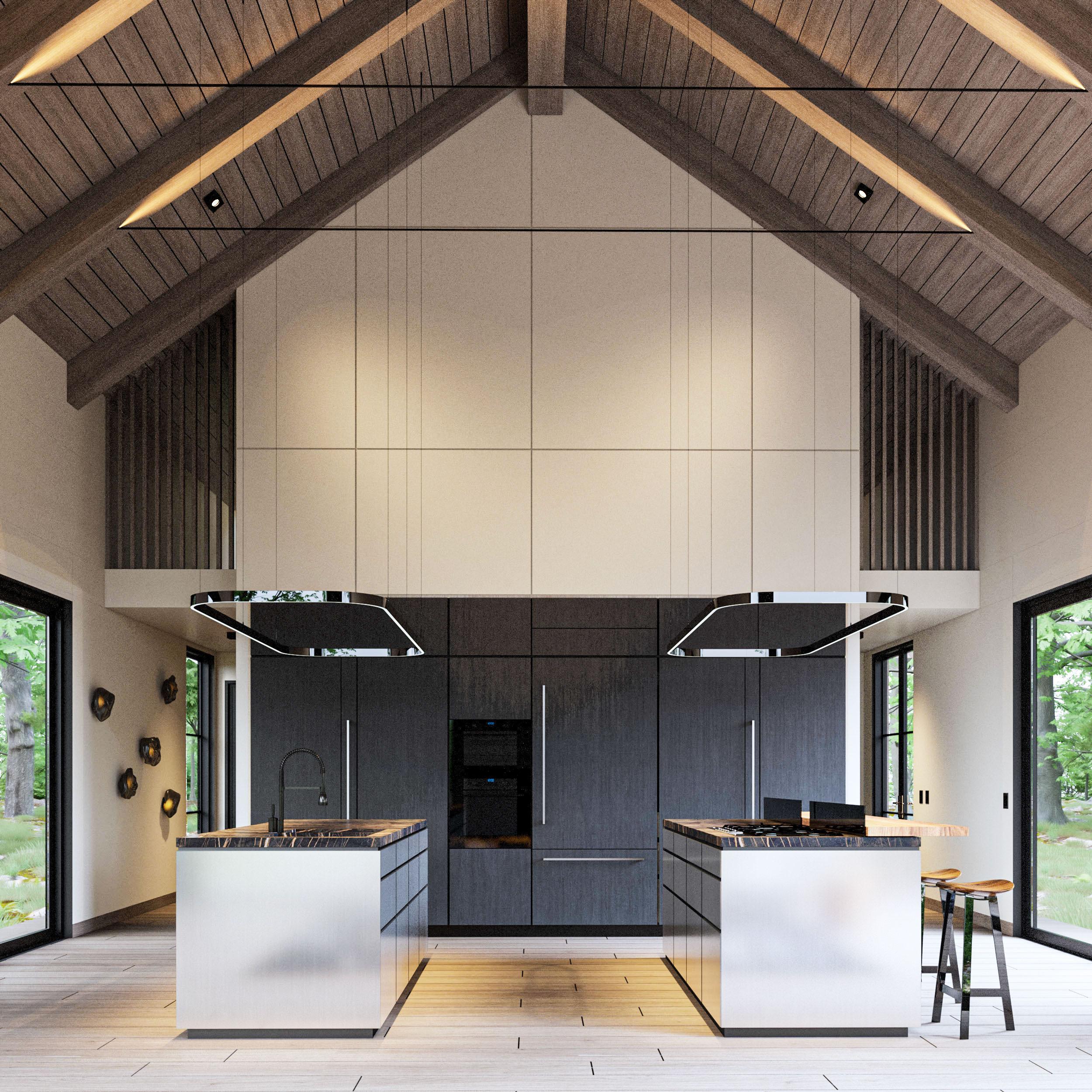 Plan 311056RMZ: 2 Story Cabin Home Plan with Two Story Great Room and 2nd Level Master Suite - 2290 Sq Ft - Image #4 - Cabin, Country, Mountain, New American, Rustic