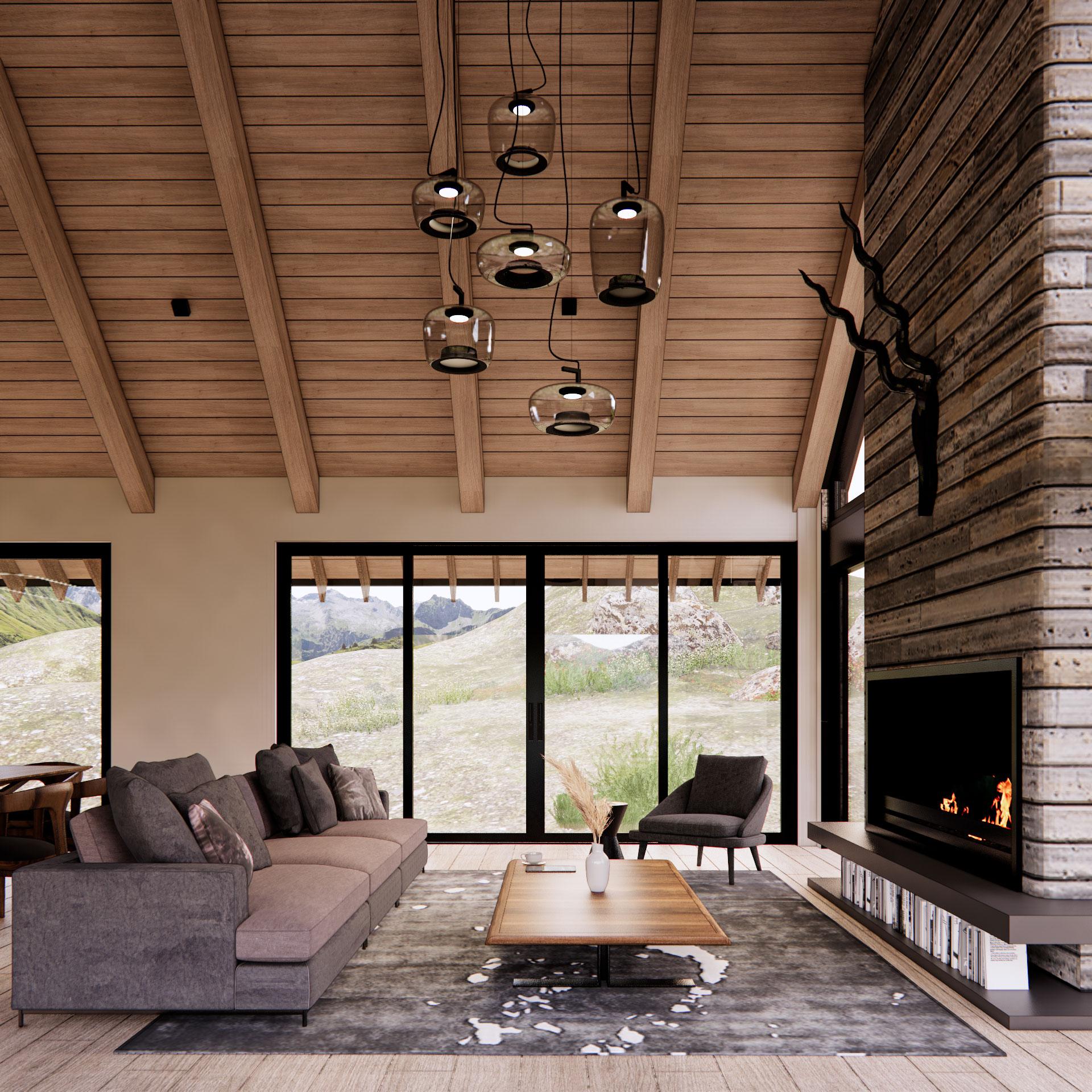 Plan 311057RMZ: 4 Bed Cabin Home Plan with Two Island Kitchen and Drive Under Garage - 2293 Sq Ft - Image #4 - Cabin, Modern, Mountain, Northwest, Ranch