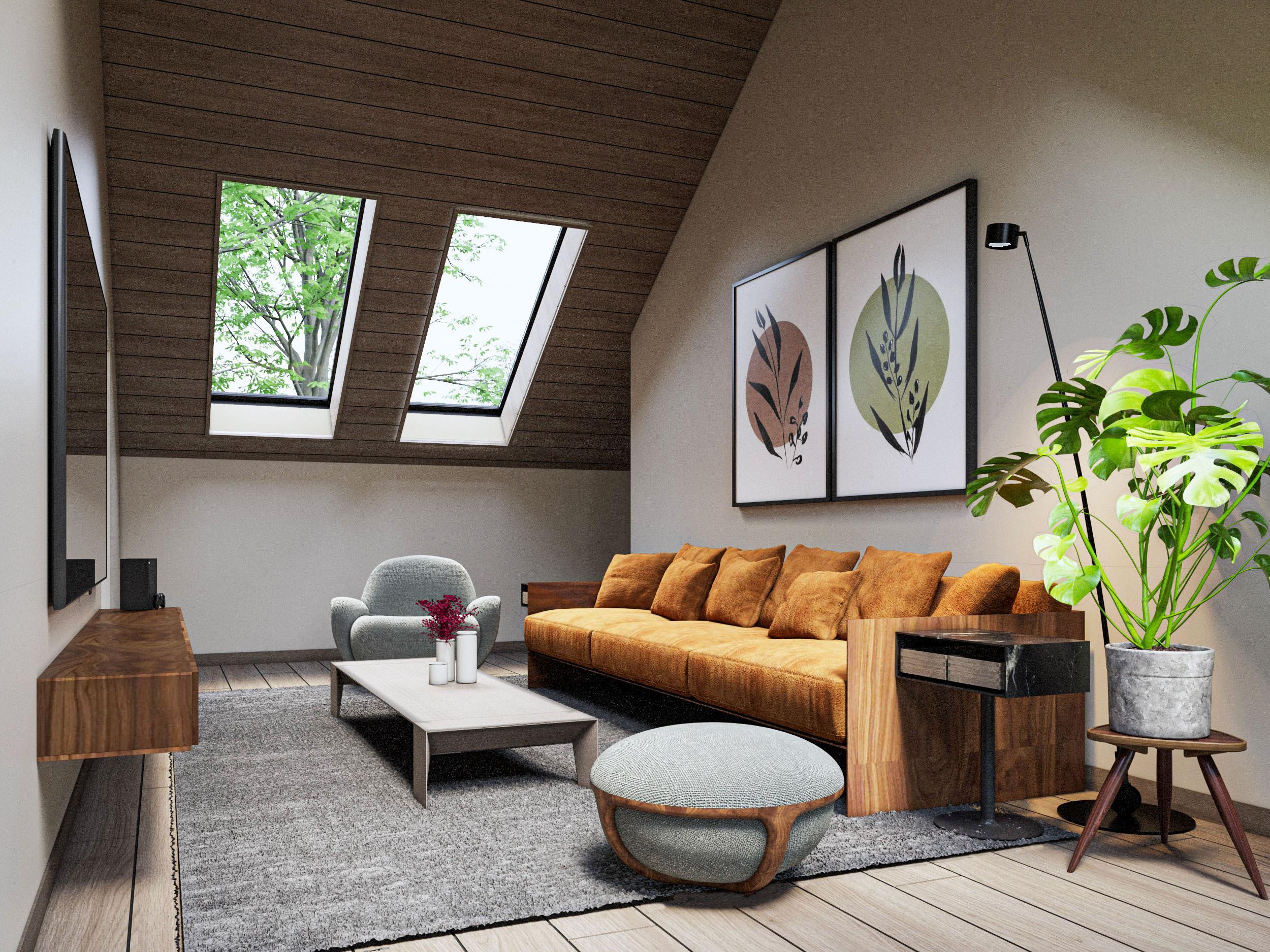 Plan 311058RMZ: 2 Story Cabin Home Plan with Wrap Around Porch and Drive Under Garage - 2290 Sq Ft - Image #5 - Cabin, Modern, Scandinavian