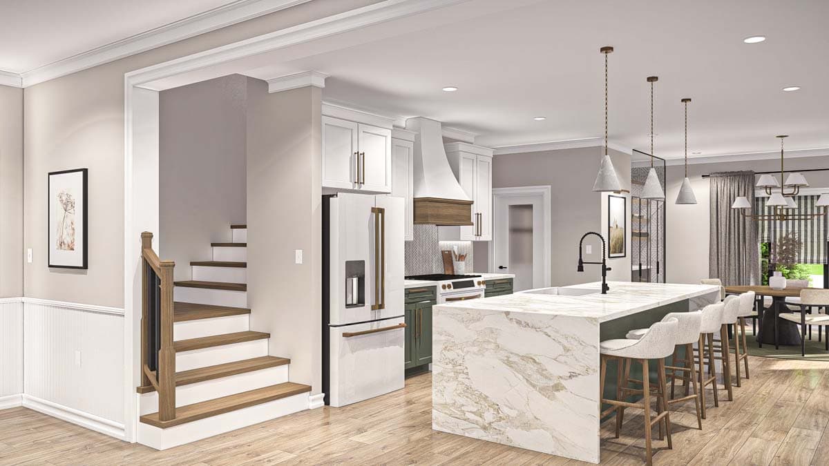 Plan 623336DJ: 4-Bedroom Transitional House Plan with Second Floor Master Suite - 3,469 Sq. Ft. - Image #8 - Modern, New American, Transitional