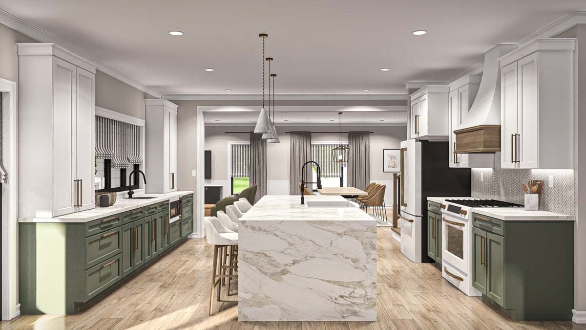 Plan 623336DJ: 4-Bedroom Transitional House Plan with Second Floor Master Suite - 3,469 Sq. Ft. - Image #9 - Modern, New American, Transitional