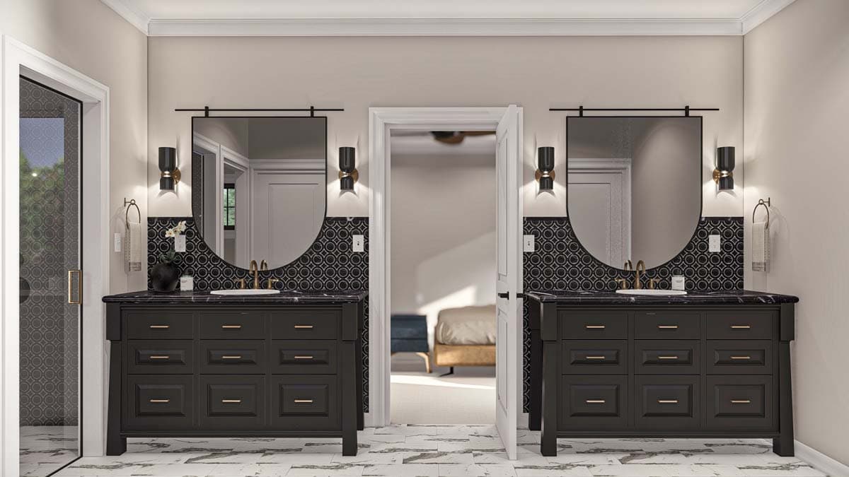 Plan 623336DJ: 4-Bedroom Transitional House Plan with Second Floor Master Suite - 3,469 Sq. Ft. - Image #16 - Modern, New American, Transitional