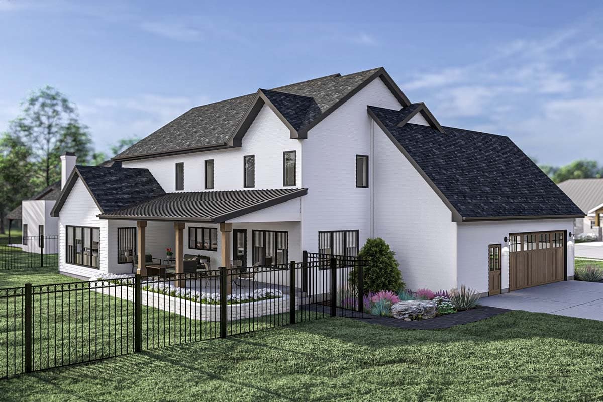 Plan 623336DJ: 4-Bedroom Transitional House Plan with Second Floor Master Suite - 3,469 Sq. Ft. - Image #15 - Modern, New American, Transitional