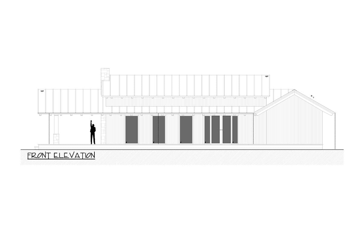 Plan 311060RMZ: 3-Bed Cabin Home Plan with Vaulted Great Room and Wrap Around Porch - 1811 Sq Ft - Image #9 - Cabin, Contemporary, Mountain, Rustic