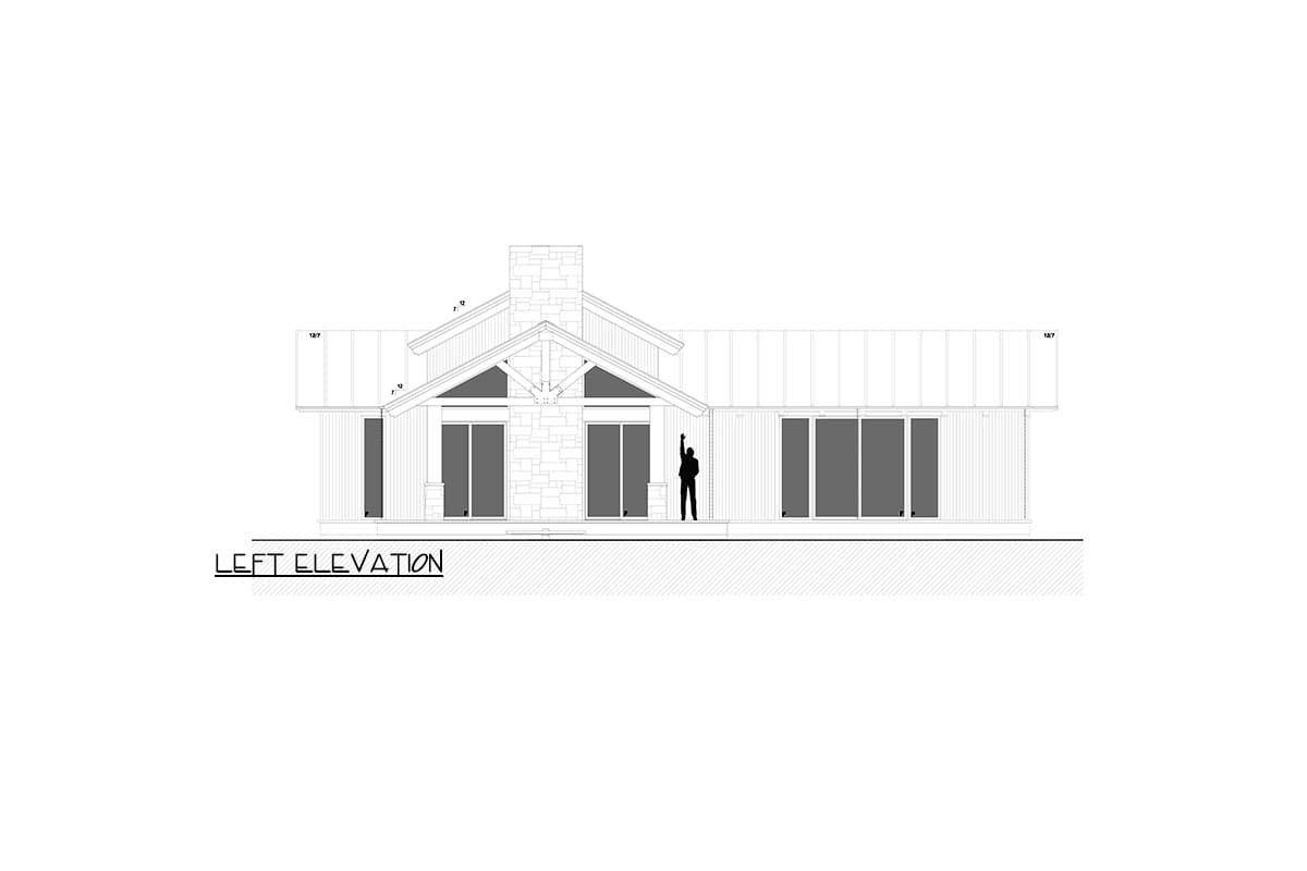 Plan 311060RMZ: 3-Bed Cabin Home Plan with Vaulted Great Room and Wrap Around Porch - 1811 Sq Ft - Image #10 - Cabin, Contemporary, Mountain, Rustic