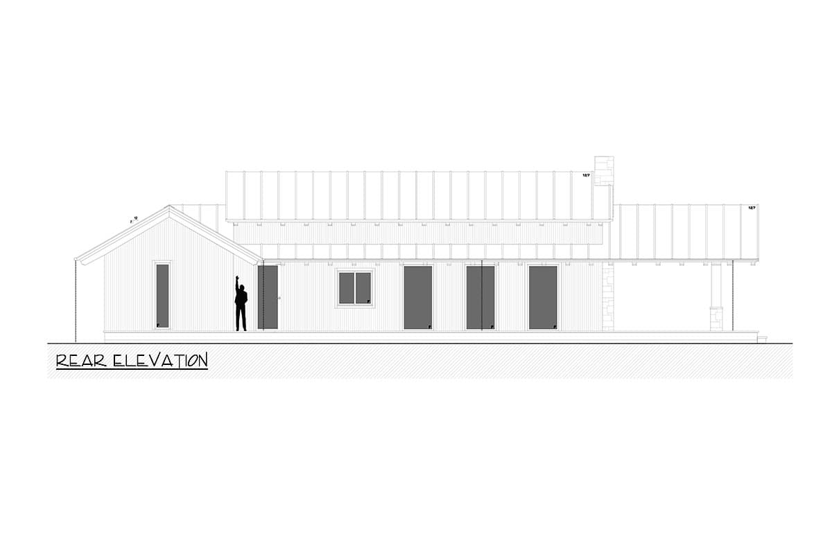 Plan 311060RMZ: 3-Bed Cabin Home Plan with Vaulted Great Room and Wrap Around Porch - 1811 Sq Ft - Image #11 - Cabin, Contemporary, Mountain, Rustic