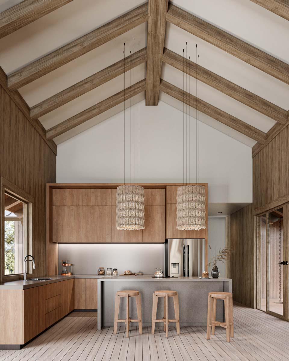 Plan 311060RMZ: 3-Bed Cabin Home Plan with Vaulted Great Room and Wrap Around Porch - 1811 Sq Ft - Image #4 - Cabin, Contemporary, Mountain, Rustic