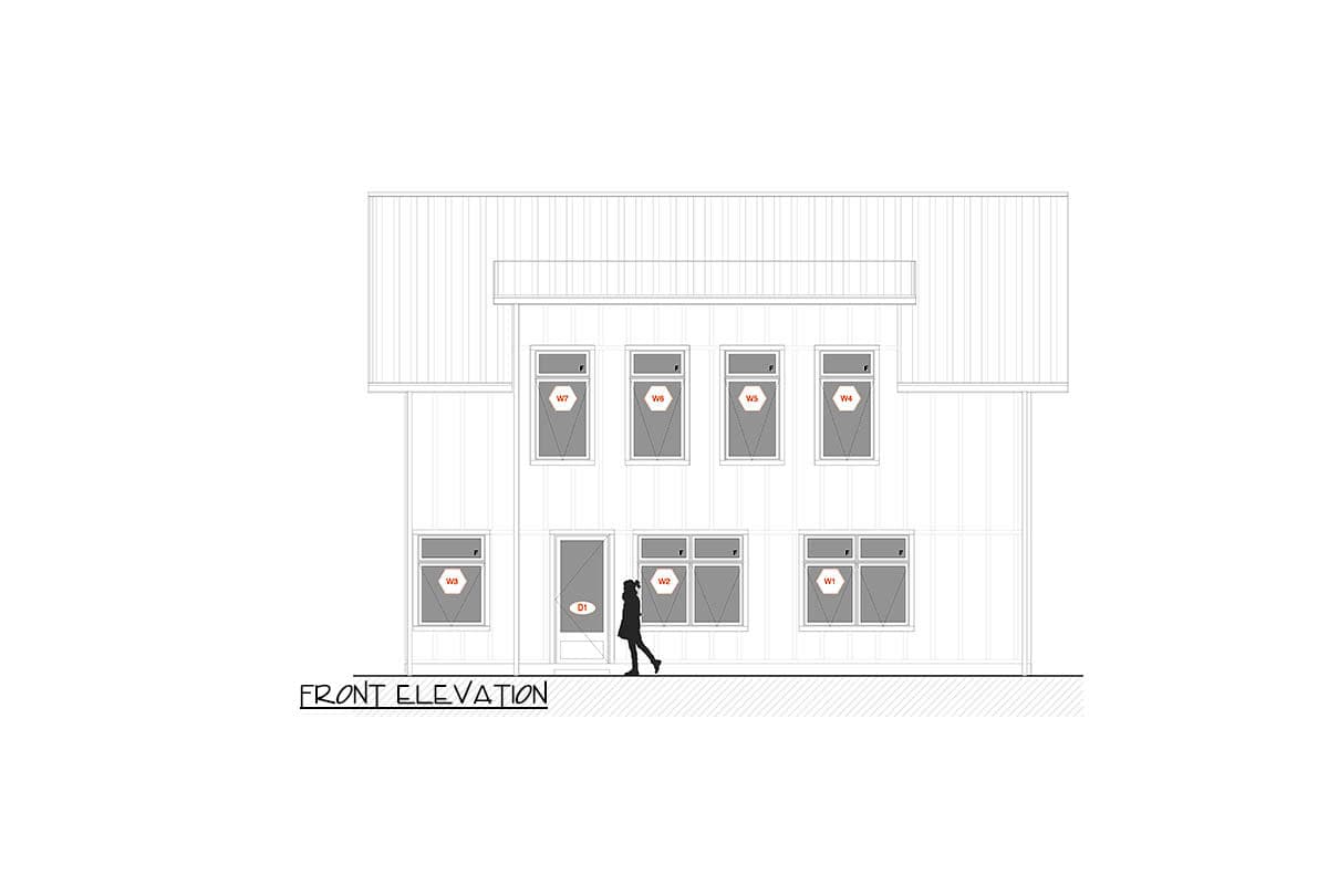 Plan 311061RMZ: Rustic 1-Bed ADU Plan with Garage Below - 765 Sq Ft - Image #7 - Carriage, Modern, Rustic
