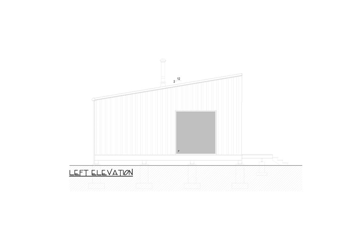 Plan 311063RMZ: 2-Bed Mountain Cabin with Open Outdoor Deck and Great Room - 1182 Sq Ft - Image #12 - Cabin, Contemporary, Modern, Mountain, Vacation