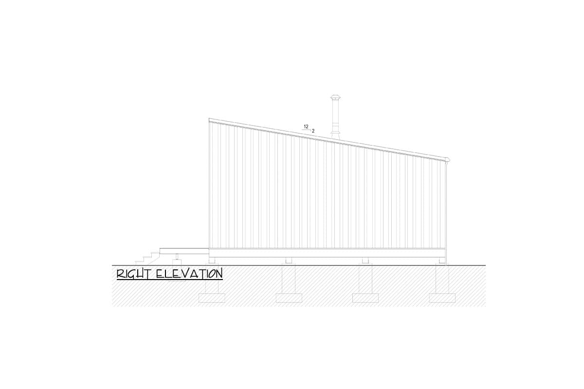 Plan 311063RMZ: 2-Bed Mountain Cabin with Open Outdoor Deck and Great Room - 1182 Sq Ft - Image #14 - Cabin, Contemporary, Modern, Mountain, Vacation