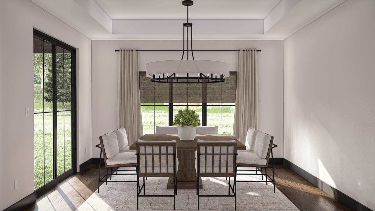 Plan 623337DJ: 4 Bed New American Craftsman Home Plan with Split Beds and Study - 3407 Sq Ft - Image #6 - Country, Craftsman, Modern Farmhouse, New American